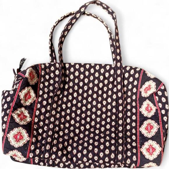 Gently loved gorgeous vera bradley classic black retired 2006 large duffle bag - Picture 1 of 4